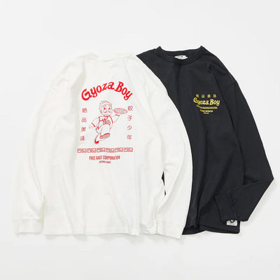 リサイクルコットン長袖Tシャツ (GYOZA BOY vol.1)