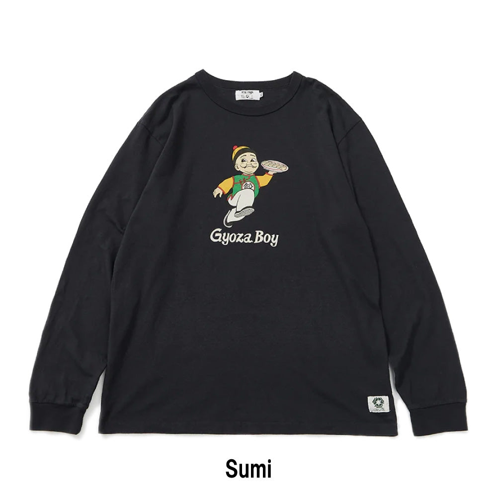 リサイクルコットン長袖Tシャツ (GYOZA BOY vol.2)