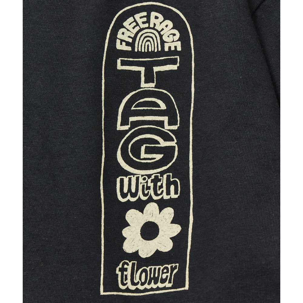 リサイクルコットン長袖Tシャツ (Tag With Flower)