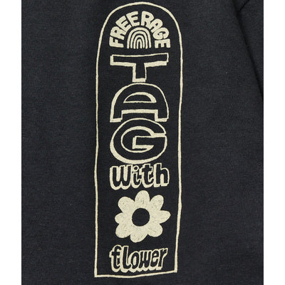 リサイクルコットン長袖Tシャツ (Tag With Flower)