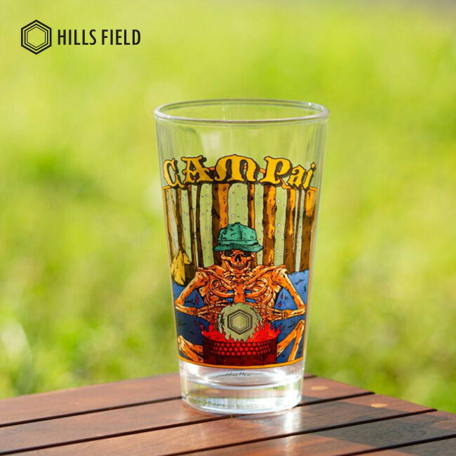 HILLS FIELD グラスケース:初回生産数量限定+パイントグラス HILLS FIELD ヒルズフィールド オリジナルパイントグラス -キャンプぁ