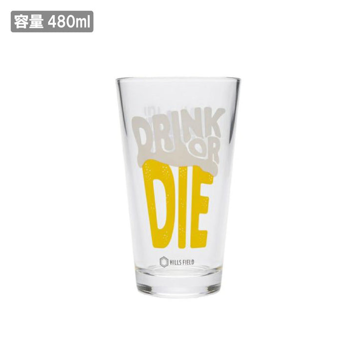 HILLS FIELD | DRINK OR DIE パイントグラス HF-PINT-DOD-W