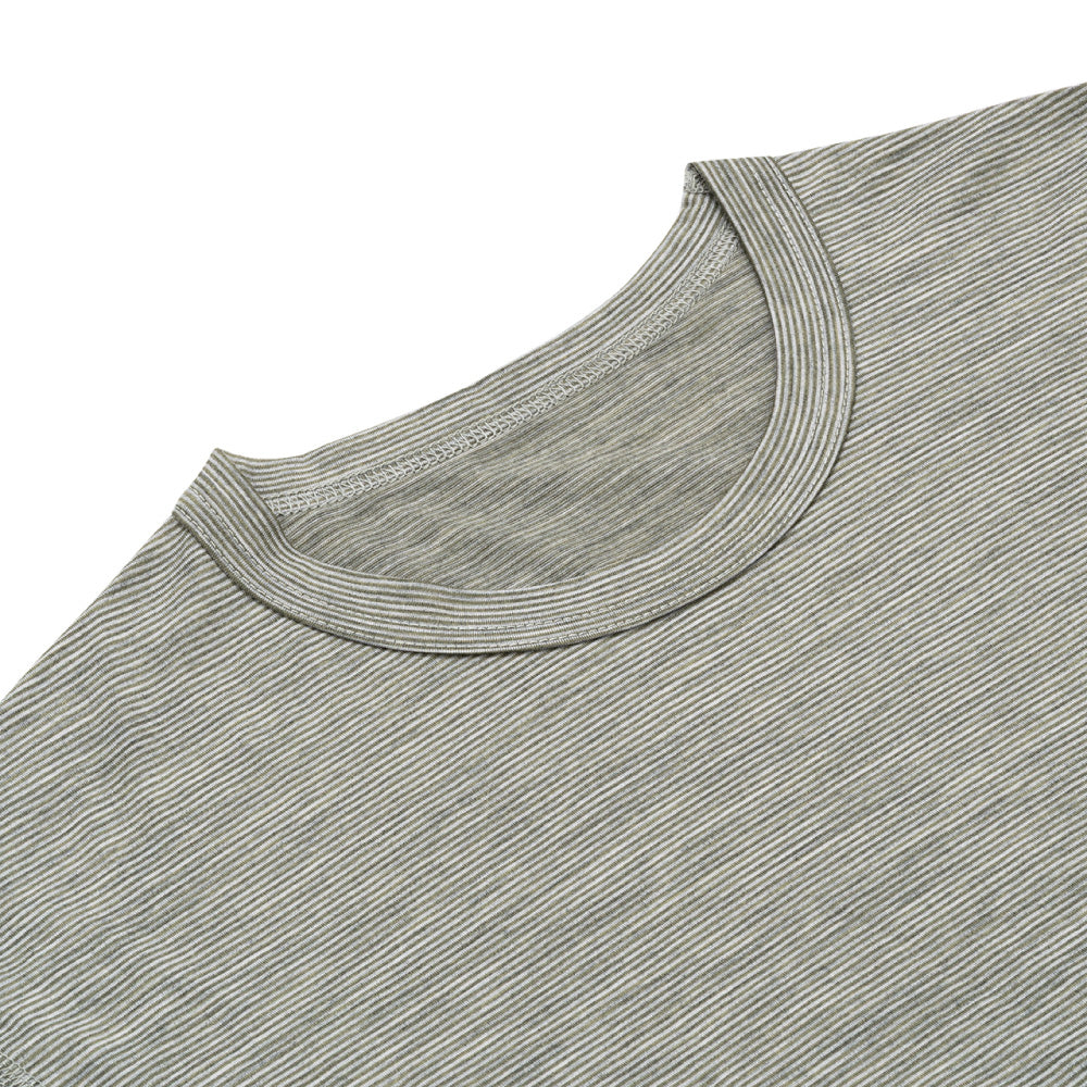 Merino Basic Long Sleeve Tee Micro Border メリノベーシックロングスリーブティーマイクロボーダー