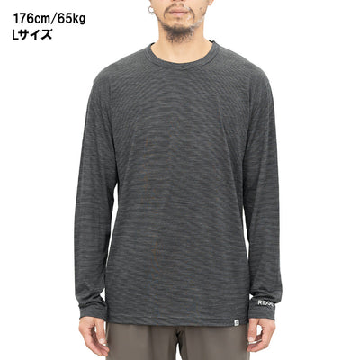 Merino Basic Long Sleeve Tee Micro Border メリノベーシックロングスリーブティーマイクロボーダー