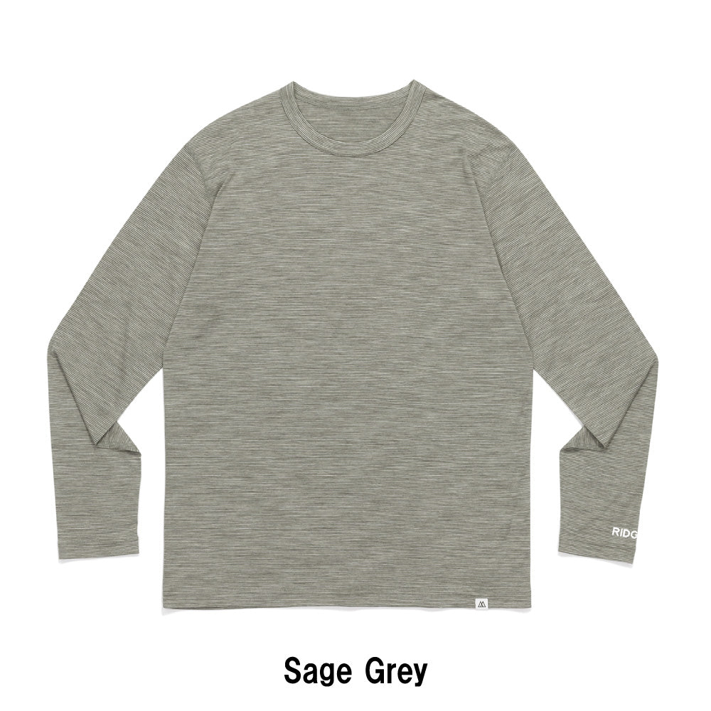 Merino Basic Long Sleeve Tee Micro Border メリノベーシックロングスリーブティーマイクロボーダー