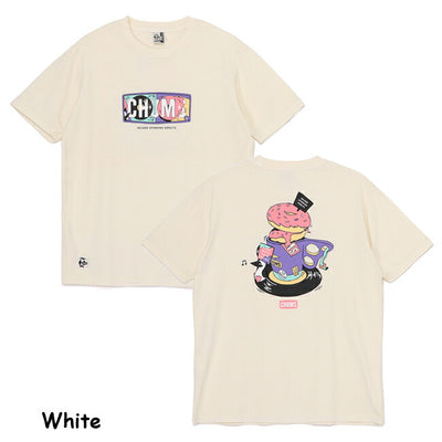 ★CHUMS チャムス CHUMS Record & Donuts T-Shirt チャムスレコード＆ドーナツTシャツ CH01-2530