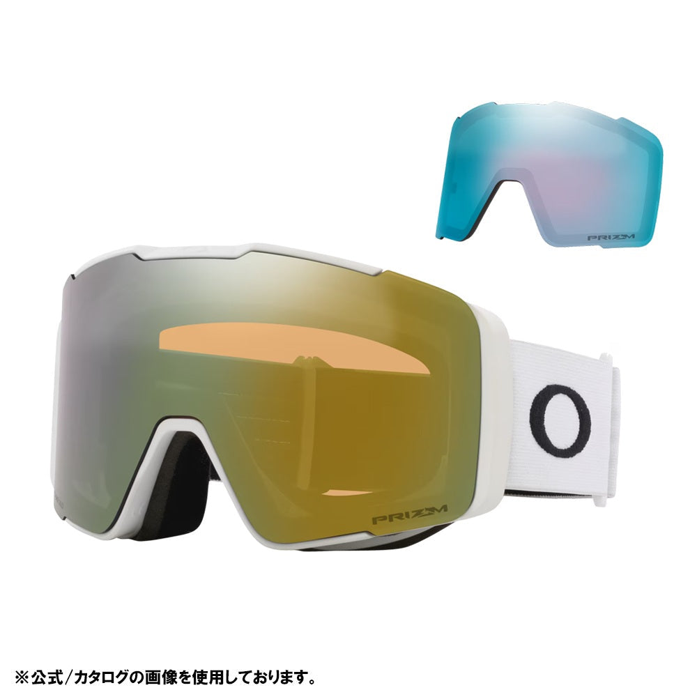 2026 Line Miner Pro L ラインマイナープロ Asia Matte White / Prizm Sage Gold Iridium & Prizm Snow Sapphire Iridium OO7143A-06