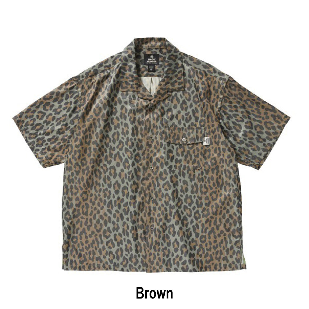 MAGICNUMBER - RAYON TWILL LEOPARD OPEN CALLOR SHIRT レーヨンツイル