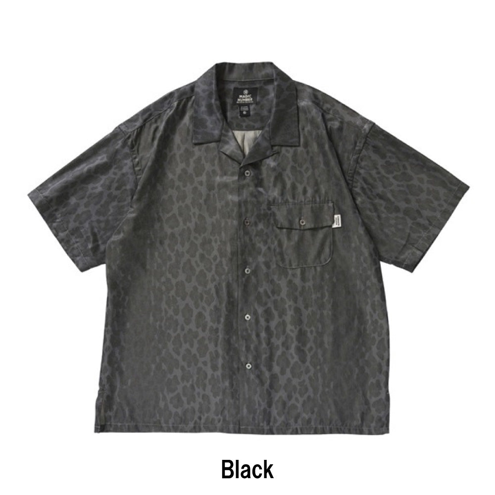 MAGICNUMBER - RAYON TWILL LEOPARD OPEN CALLOR SHIRT レーヨンツイル