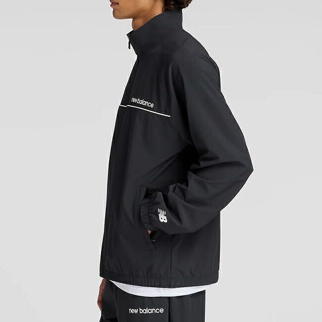 New Balance ニューバランス Mesh Lined Woven Track Jacket Black