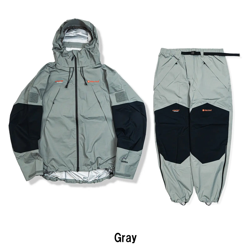 マーモット x DRT　キメラレインジャケット&パンツ　ブラック　Lサイズ DRT - DRT ディーアールティー×Marmot マーモット CHIMERA RAIN JACKET