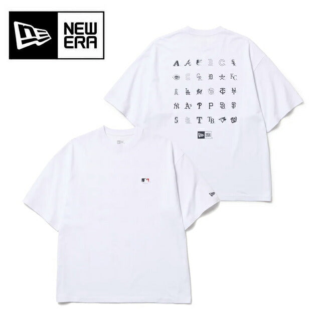 NEWERA ニューエラ 半袖 オーバーサイズド コットン Tシャツ MLBチームロゴ ホワイト 14410063