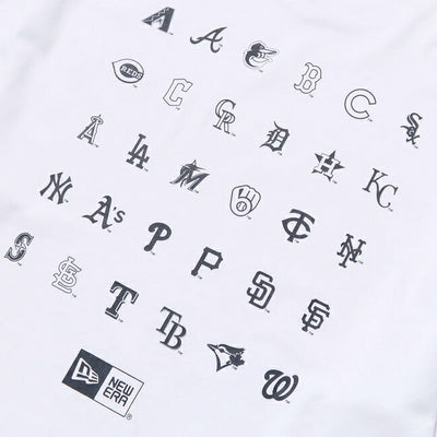 NEWERA ニューエラ 半袖 オーバーサイズド コットン Tシャツ MLBチームロゴ ホワイト 14410063