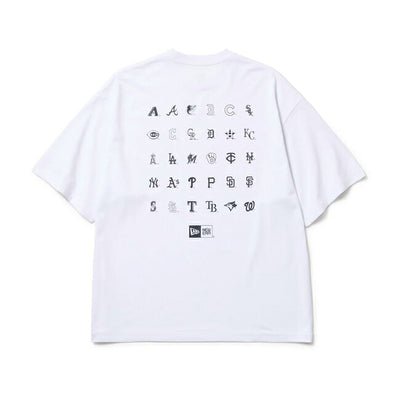 NEWERA ニューエラ 半袖 オーバーサイズド コットン Tシャツ MLBチームロゴ ホワイト 14410063