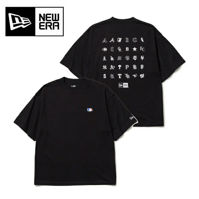 NEWERA ニューエラ 半袖 オーバーサイズド コットン Tシャツ MLBチームロゴ ブラック 14410064