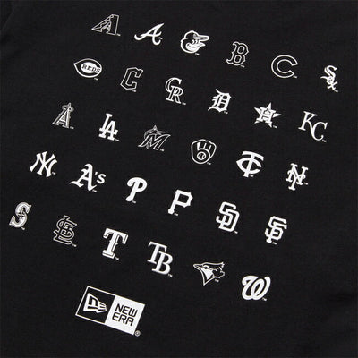 NEWERA ニューエラ 半袖 オーバーサイズド コットン Tシャツ MLBチームロゴ ブラック 14410064