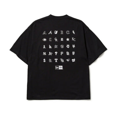 NEWERA ニューエラ 半袖 オーバーサイズド コットン Tシャツ MLBチームロゴ ブラック 14410064