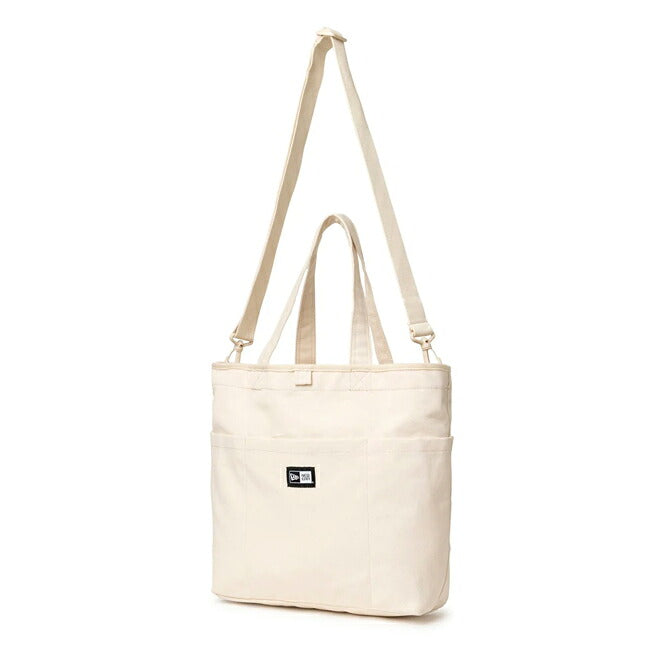 NEWERA ニューエラ ユーティリティー キャンバストートバッグ 15L ボックスロゴ アイボリー 14521298
