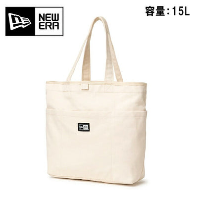 NEWERA ニューエラ ユーティリティー キャンバストートバッグ 15L ボックスロゴ アイボリー 14521298