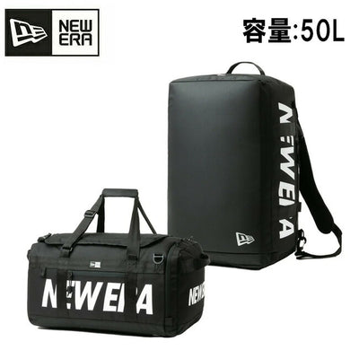 NEWERA ニューエラ クラブ ダッフルバッグ 50L 2ウェイ プリントロゴ ブラック 14521343