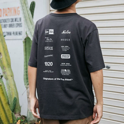 NEWERA ニューエラ 半袖 ウォッシュド コットン Tシャツ Logo Archive スミクロ 14410031