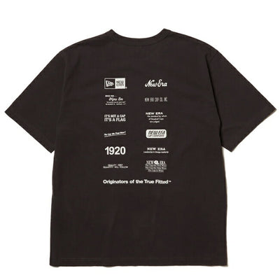 NEWERA ニューエラ 半袖 ウォッシュド コットン Tシャツ Logo Archive スミクロ 14410031
