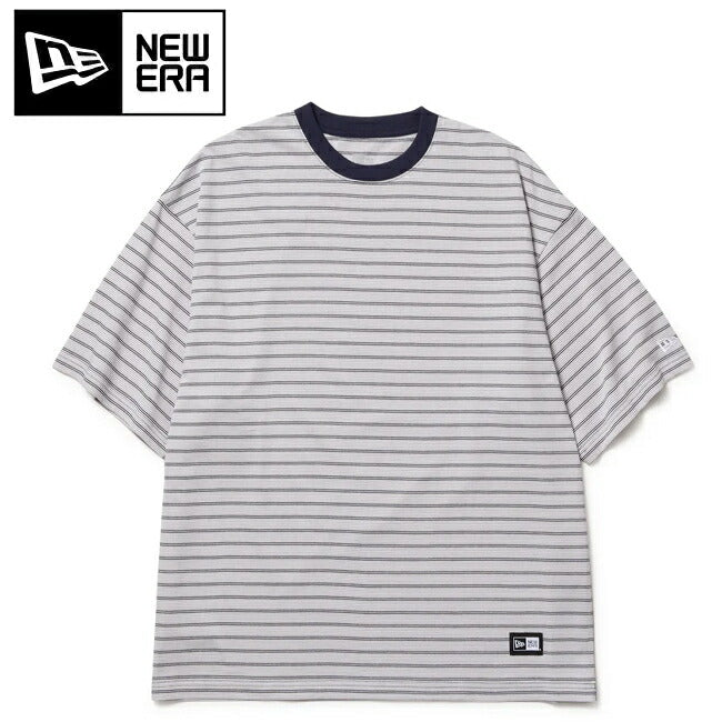 NEWERA ニューエラ 半袖 オーバーサイズド コットン Tシャツ Micro Border ネイビー 14410065