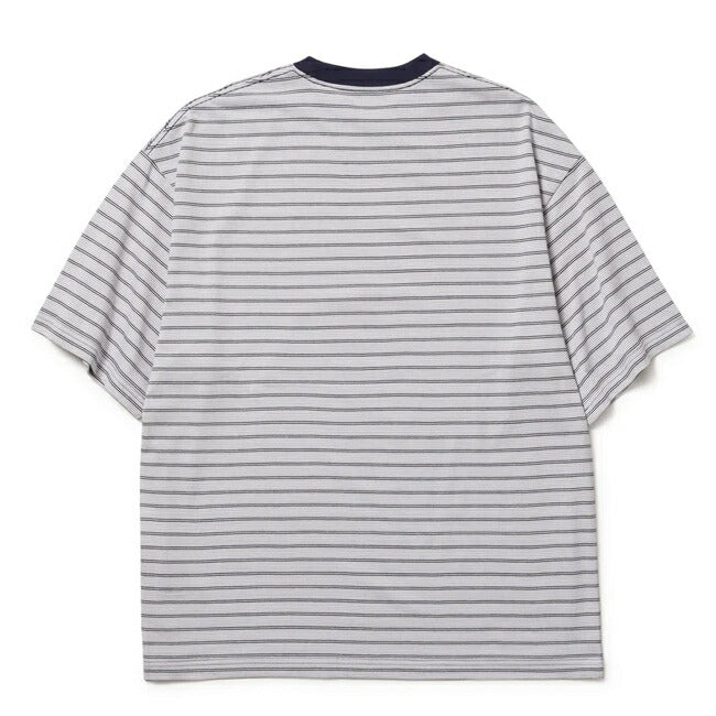 NEWERA ニューエラ 半袖 オーバーサイズド コットン Tシャツ Micro Border ネイビー 14410065