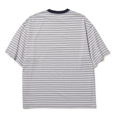 NEWERA ニューエラ 半袖 オーバーサイズド コットン Tシャツ Micro Border ネイビー 14410065