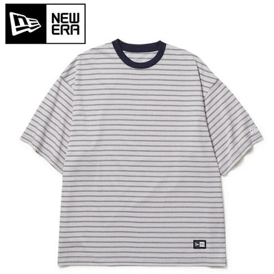 NEWERA ニューエラ 半袖 オーバーサイズド コットン Tシャツ Micro Border ネイビー 14410065