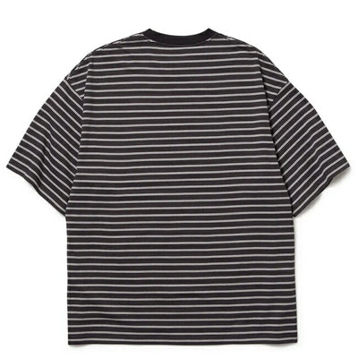 NEWERA ニューエラ 半袖 オーバーサイズド コットン Tシャツ Micro Border ブラック 14410067