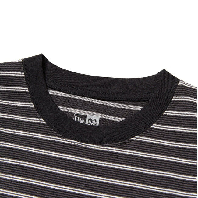 NEWERA ニューエラ 半袖 オーバーサイズド コットン Tシャツ Micro Border ブラック 14410067