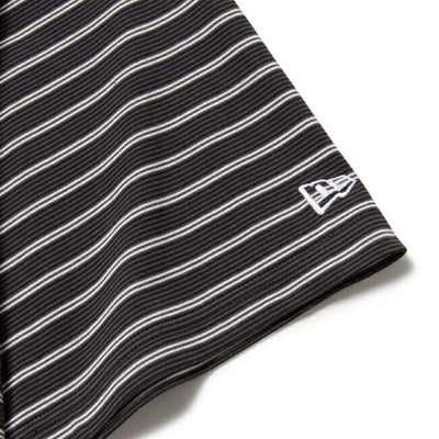 NEWERA ニューエラ 半袖 オーバーサイズド コットン Tシャツ Micro Border ブラック 14410067