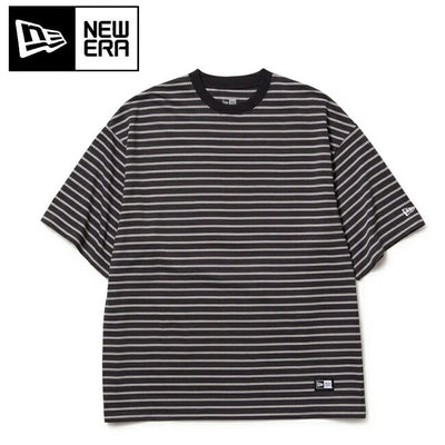 NEWERA ニューエラ 半袖 オーバーサイズド コットン Tシャツ Micro Border ブラック 14410067