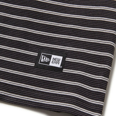 NEWERA ニューエラ 半袖 オーバーサイズド コットン Tシャツ Micro Border ブラック 14410067
