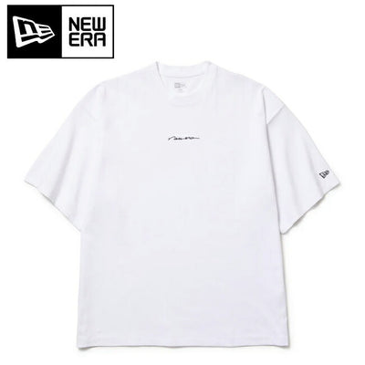 NEWERA ニューエラ 半袖 オーバーサイズド コットン Tシャツ Handwritten Logo ホワイト 14410076