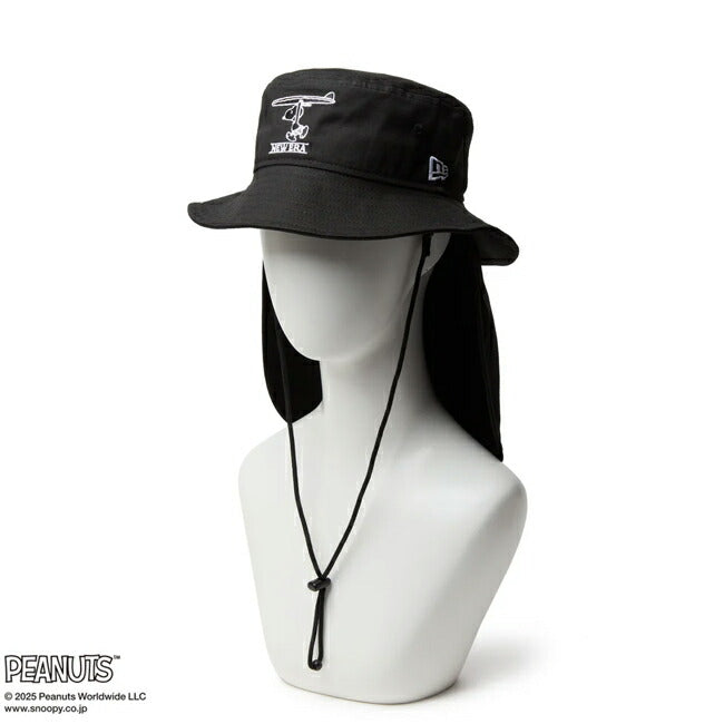 NEWERA ニューエラ Kid's アドベンチャーライト サンシェード PEANUTS ブラック 14432167