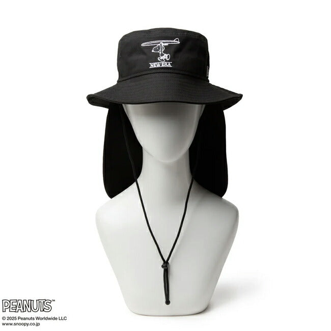 NEWERA ニューエラ Kid's アドベンチャーライト サンシェード PEANUTS ブラック 14432167