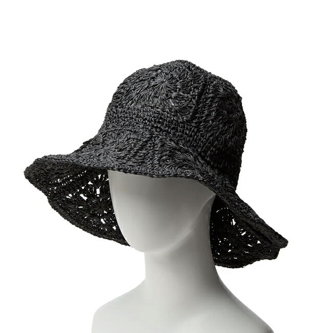 NEWERA ニューエラ アドベンチャー ワイドブリム Paper Crochet Hat ブラック 14419296