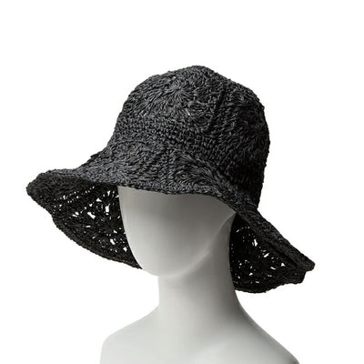 NEWERA ニューエラ アドベンチャー ワイドブリム Paper Crochet Hat ブラック 14419296