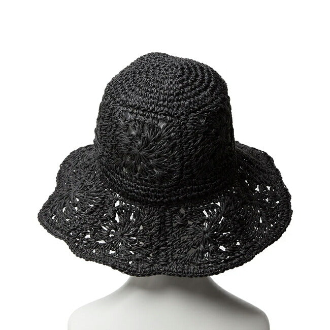 NEWERA ニューエラ アドベンチャー ワイドブリム Paper Crochet Hat ブラック 14419296