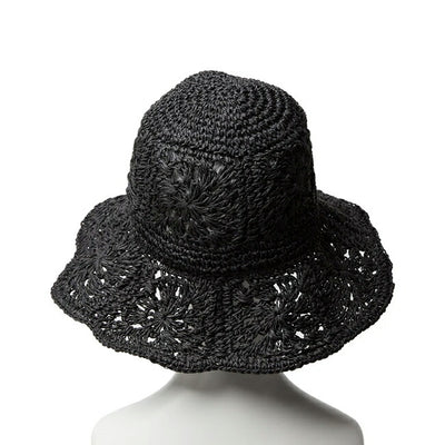 NEWERA ニューエラ アドベンチャー ワイドブリム Paper Crochet Hat ブラック 14419296