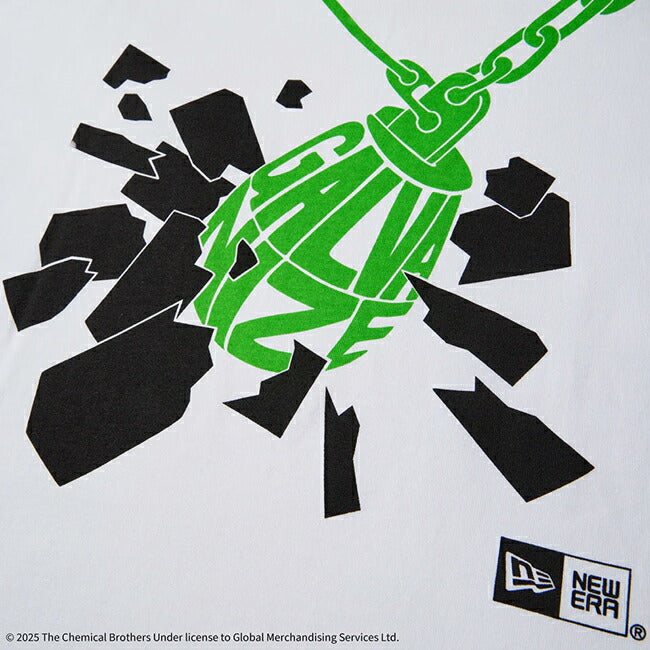 NEWERA ニューエラ 半袖 オーバーサイズド コットン Tシャツ The Chemical Brothers Galvanize ホワイト 14457271