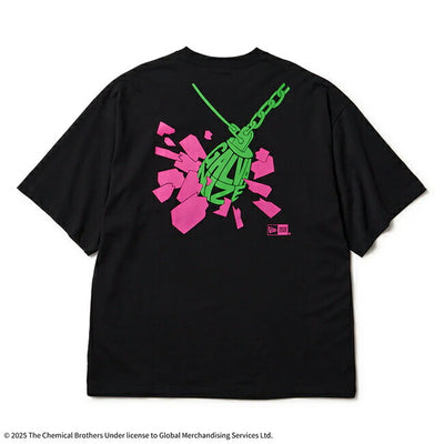 NEWERA ニューエラ 半袖 オーバーサイズド コットン Tシャツ The Chemical Brothers Galvanize ブラック 14457272