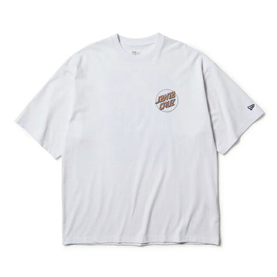 NEWERA ニューエラ 半袖 オーバーサイズド コットン Tシャツ SANTA CRUZ スクリーミングハンド ホワイト 14384105
