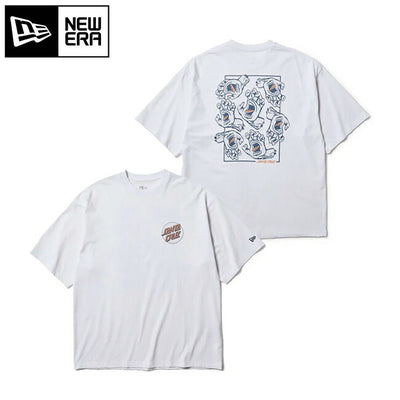 NEWERA ニューエラ 半袖 オーバーサイズド コットン Tシャツ SANTA CRUZ スクリーミングハンド ホワイト 14384105