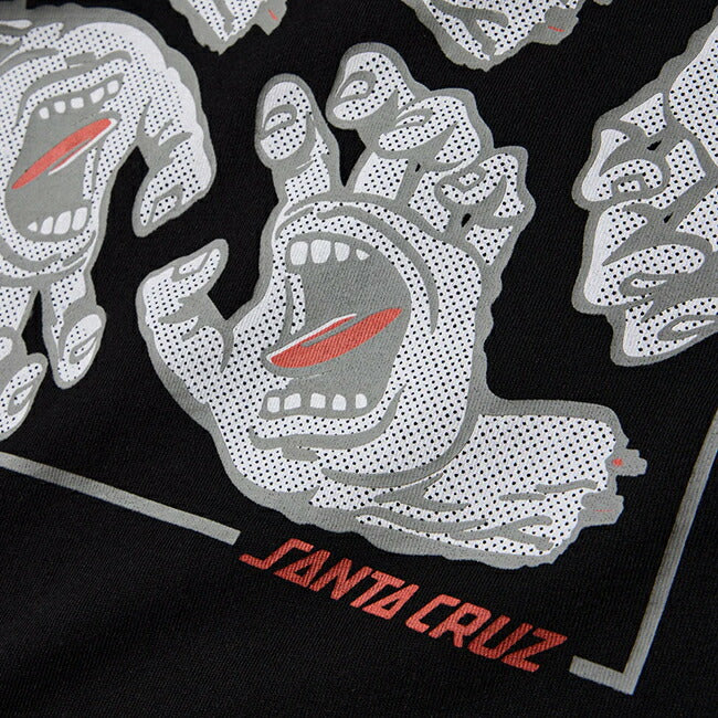 NEWERA ニューエラ 半袖 オーバーサイズド コットン Tシャツ SANTA CRUZ スクリーミングハンド ブラック 14384106