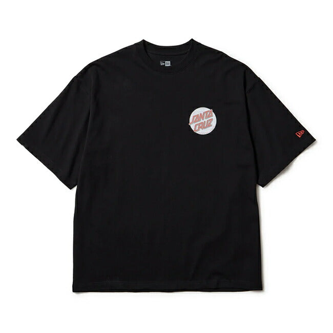 NEWERA ニューエラ 半袖 オーバーサイズド コットン Tシャツ SANTA CRUZ スクリーミングハンド ブラック 14384106