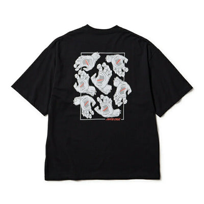 NEWERA ニューエラ 半袖 オーバーサイズド コットン Tシャツ SANTA CRUZ スクリーミングハンド ブラック 14384106
