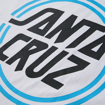 NEWERA ニューエラ 半袖 コットン Tシャツ SANTA CRUZ サークルロゴ ホワイト レギュラーフィット 14384107